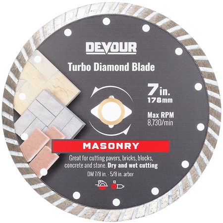 7 Masonry Metal Bond Turbo Rim Blade